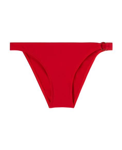 Loro Piana Marine Embellished Bikini Briefs In Red Modesens