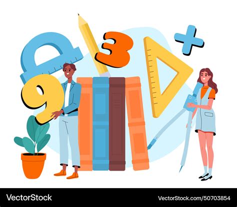 people learn math concept royalty  vector image