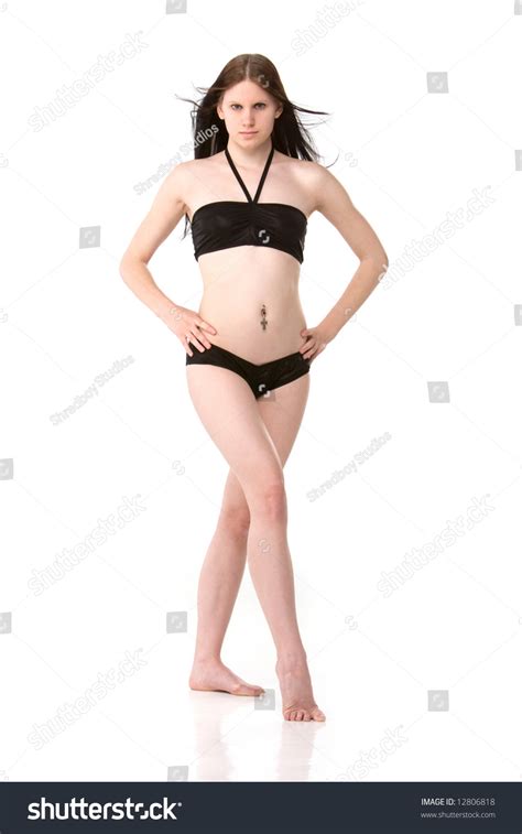 Sexy Girl Black Bikini White Stock Photo Shutterstock