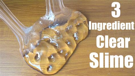 How To Make Crystal Clear Slime 3 Ingredients Slime Diy Slime