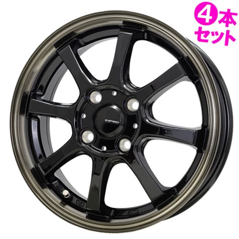 HOT STUFF 本価格 インチ J ホットスタッフ ジースピード P BK BR ホイール 本セット カーマニアNo 通販