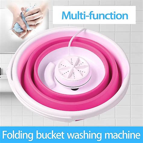 Portable Mini Turbo Washing Machine With Foldable Usb Powered Laundry