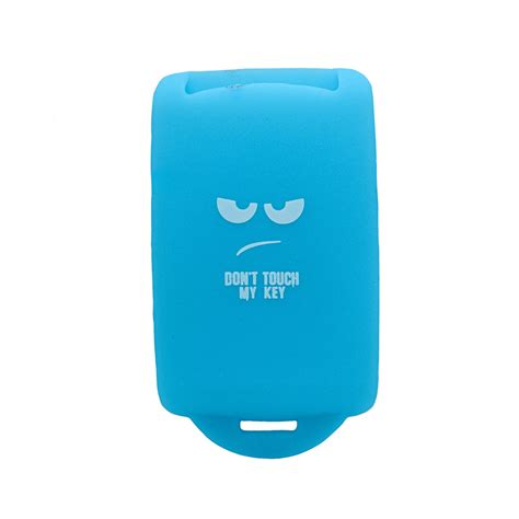 Husa cheie keyless Renault/Dacia, model "Don't touch my key", albastru