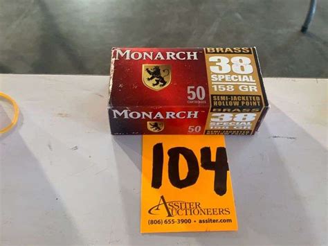 50 Rounds Monarch 38 Special 158gr Semi Jacketed Hollow Point