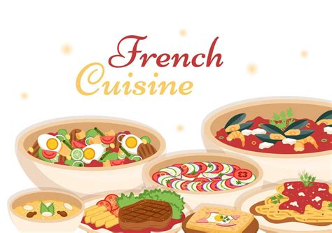 French Cuisine Restaurant With Various Traditional Or National Food