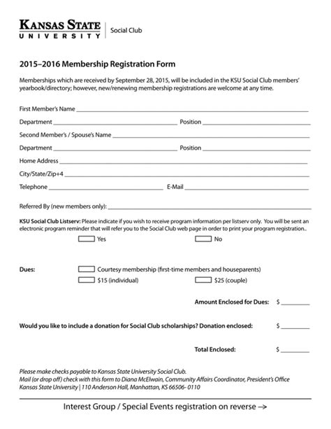 20152016 Membership Registration Form