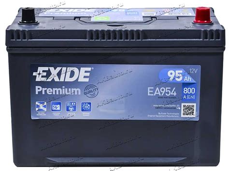 Аккумулятор автомобильный Exide Premium 95 А/ч 800 А обр. пол. EA954 ...