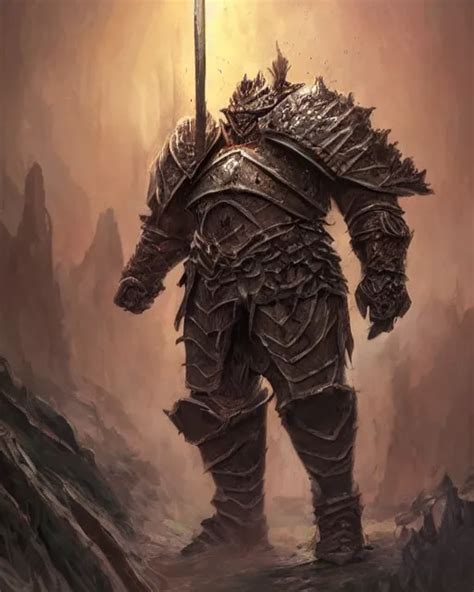 Huge Troll Warrior In Armor Portrait Woodlands Stable Diffusion