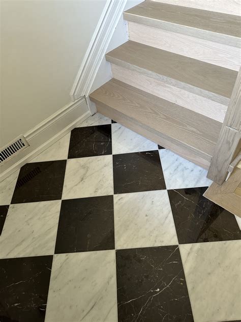 Checkerboard Floor St Laurent Statuario Venato Marble Trend