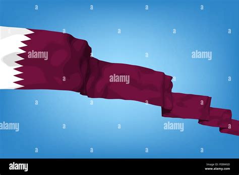 National Flag Of Qatar Stock Vector Image Art Alamy