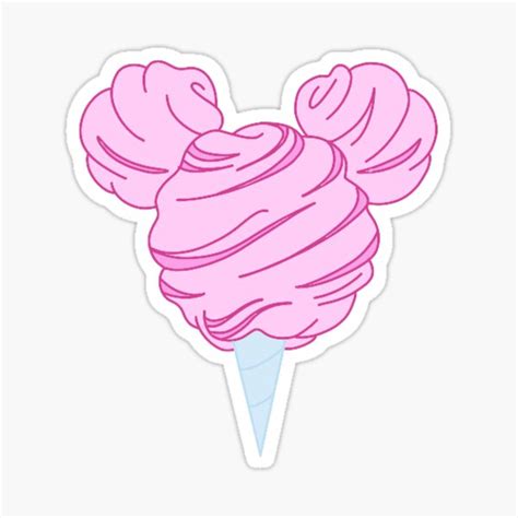 Cute Cotton Candy Sticker For Sale By Happilyamanda Redbubble