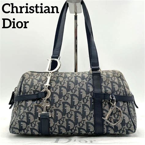 【目立った傷や汚れなし】【極美品】ディオール Christiandior トロッター ミニボストンバッグ トートバッグ レザー キャンバス