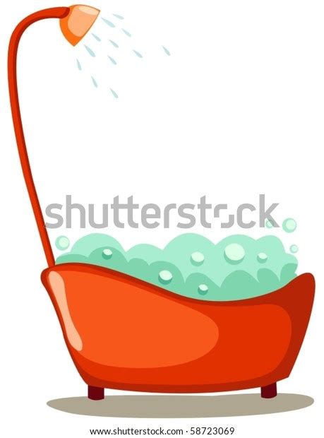 Naked Bubble Bath Cartoon Over Royalty Free Licensable Stock