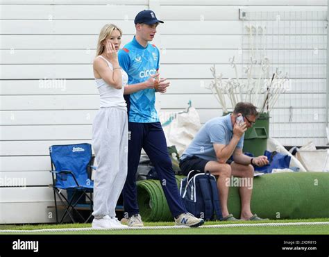 England S Rocky Flintoff Right With Rachael Flintoff Wife Of Former