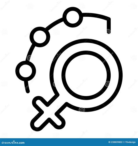 Woman Estrogen Icon Outline Vector Hormone Menopause Stock Vector