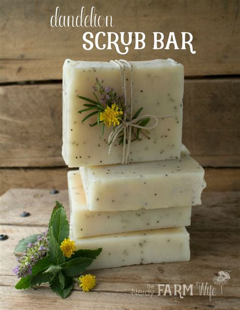 Dandelion Scrub Bar Soap Recipe