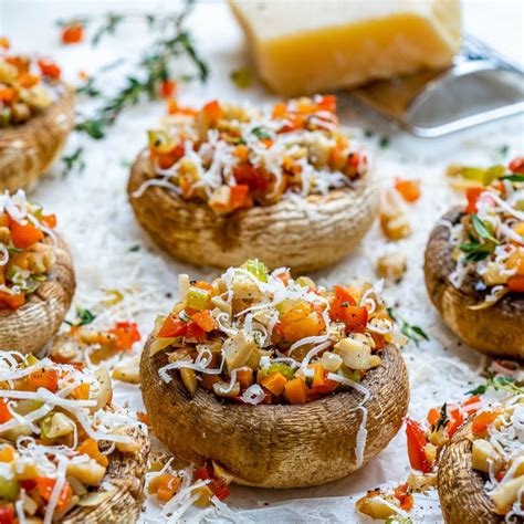 Veggie Stuffed Mushrooms | Clean Food Crush