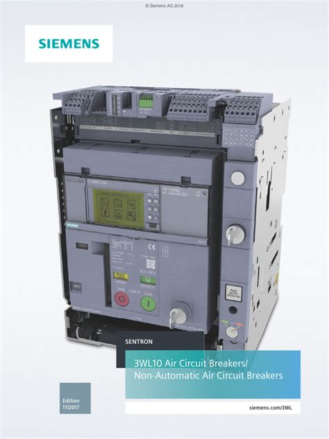 Siemens Air Circuit Breaker Sentron 3wl10 Katalog Download Free Pdf