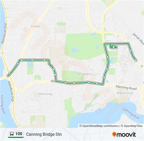 100 Route Schedules Stops Maps Canning Bridge Stn Updated