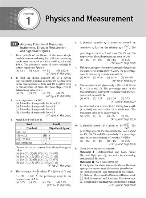 23 Years Jee Main Chapterwise Topicwise 2024 2002 Physics For 2025