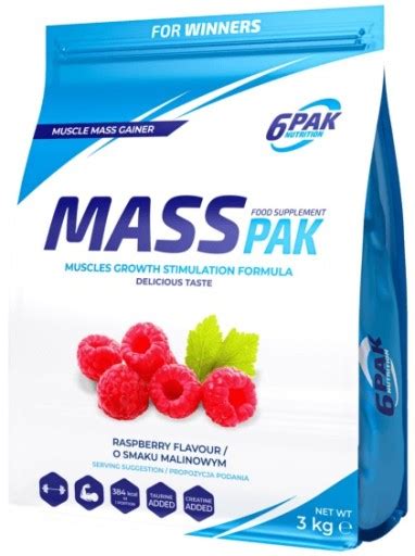 6PAK MASS PAK 3000g GAINER MASA KREATYNA TAURYNA 12541159451 Allegro Pl