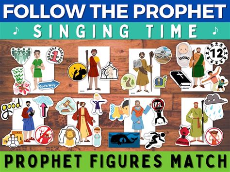 Follow The Prophet Visuals Matching Game Lds Primary Song Etsy