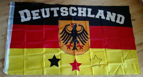 Deutschland Hiss Flagge Fahne Stock bzw Ösen 90 x 150 cm NEU Adler