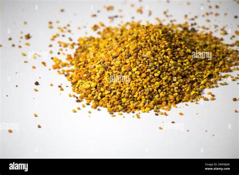 Raw Pollen Grain Isolated On White Stock Photo Alamy