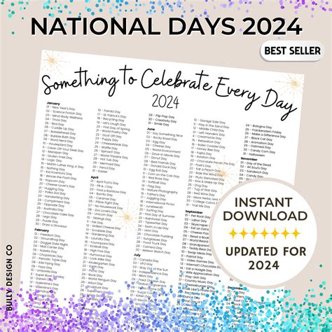 Holidays National Day Calendar Social Media Ideas Fun Etsy Uk