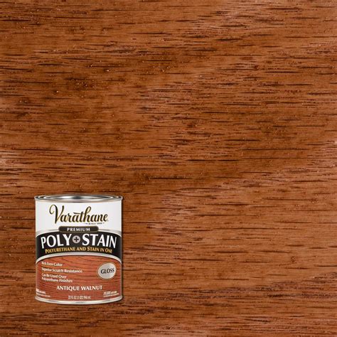 Varathane 1 Qt Antique Walnut Gloss Water Based Interior Polyurethane And Stain 339785 The