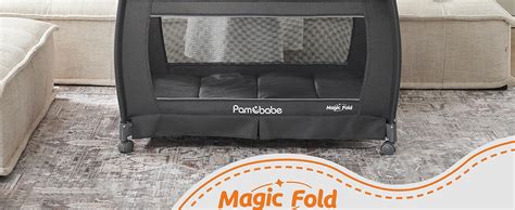 Amazon Pamo Babe Magic Fold Playard Foldable Playpen For Baby Portable Crib With Diaper