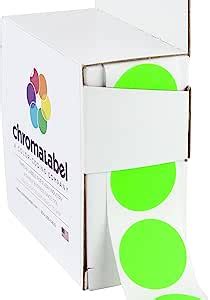 ChromaLabel 25 4mm 1 Inch Round Permanent Color Code Dot Stickers