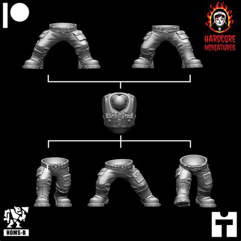 D Printable Space Orcs Kommandoz By Hardcore Miniatures