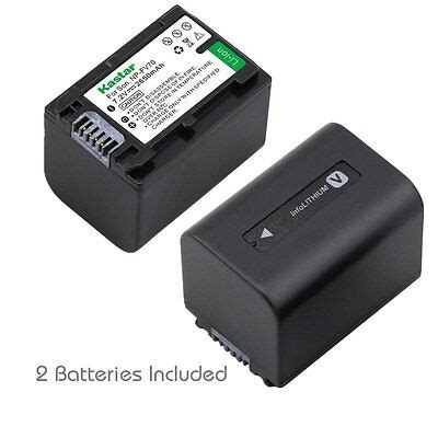 2x Kastar Battery For Sony NP FH70 DCR SR50 DCR SR52 DCR SR55 DCR SR57