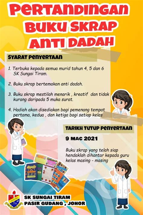 Pertandingan Buku Skrap Anti Dadah Sk Sungai Tiram Johor