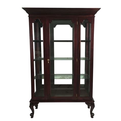 Solid Mahogany Wood Single Door Glass Display Cabinet Turendav Australia Antique