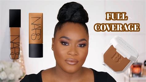 Updated Full Coverage Flawless Foundation Routine Using Fenty Beauty Powder Foundation More