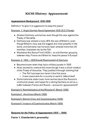 0470 IGCSE | History Materials - University of Cambridge - Edubirdie 