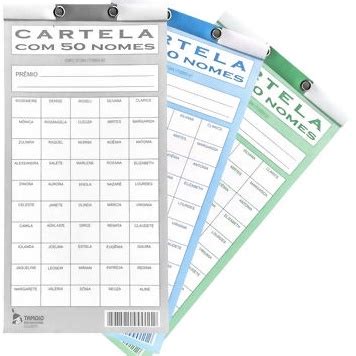 Qual O Nome Que Mais Sai Na Rifa Tamoio - Cartela De Rifa De Nomes - Tamoio | Shopee Brasil