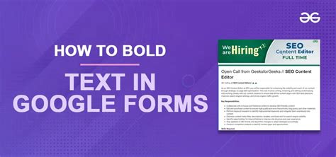 How To Bold Text In Google Forms GeeksforGeeks