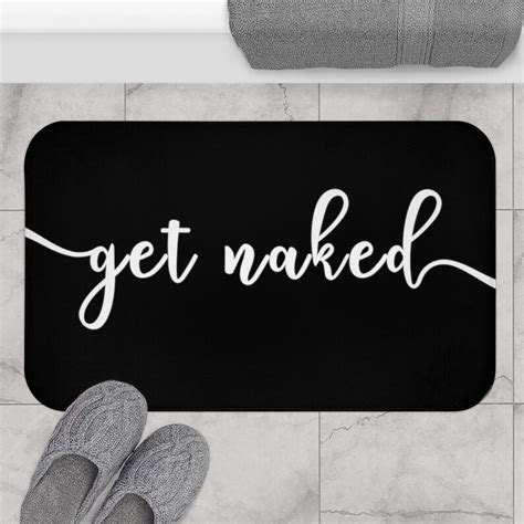 Get Naked Bath Mat Home Bath Mat Door Bath Mat Best Bath Etsy