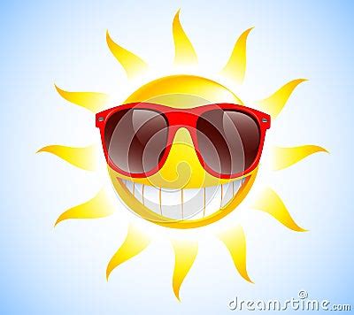 Funny Sun With Sunglasses. Vector Illustration Background Stock Vector - Image: 43386798