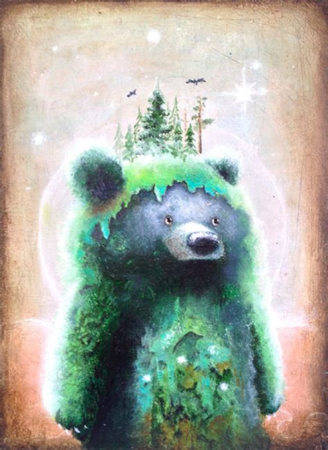 Bear Fine Art Print Tree Art Whimsical Children's - Etsy