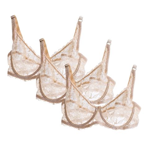 Amidoa Yellow Bras For Women Lace Cut Out Cheeky Pcs Push Up Lingeries Lingerie For Women S