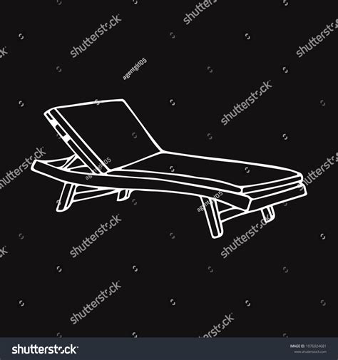 Chaise Longue Vector Illustration Summer Icon Stock Vector Royalty