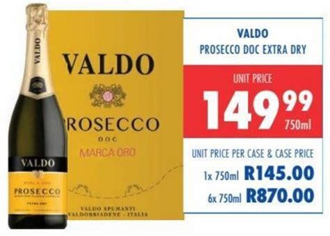 Valdo Prosecco DOC Extra Dry 750ml Offer At Ultra Liquors