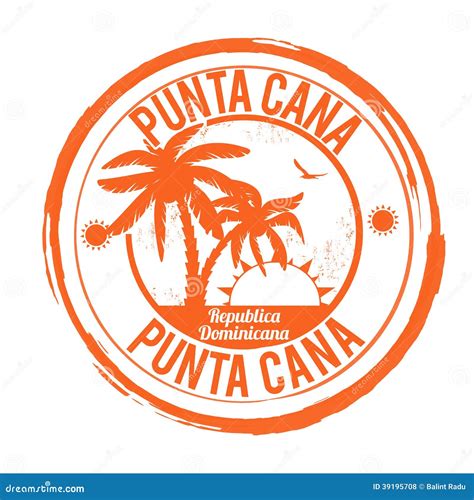 PUNTA CANA - DOMINICAN REPUBLIC, Words Written On Blue Postal Stamp