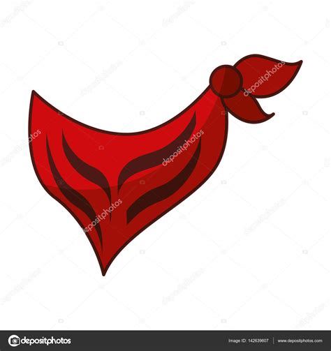 Cowboy Scarf Isolated Icon Stock Vector By Yupiramos