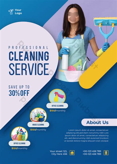 Cleaning Service Flyer Template Design Ai Free Download Pikbest