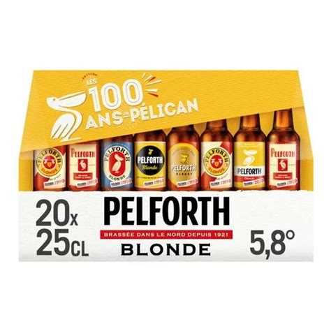 Pack de bière blonde 5 8 Pelforth 20 x 25 cl Bam courses Courses en Ligne moins chères